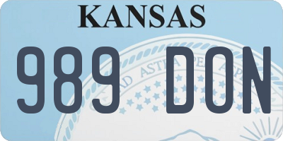 KS license plate 989DON