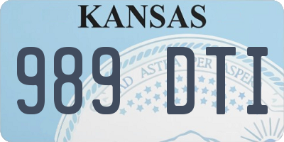 KS license plate 989DTI