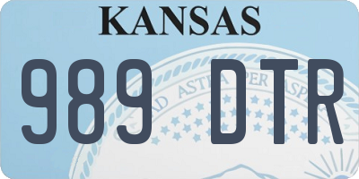 KS license plate 989DTR