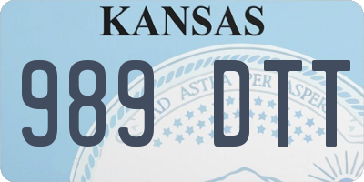 KS license plate 989DTT