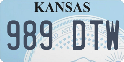 KS license plate 989DTW