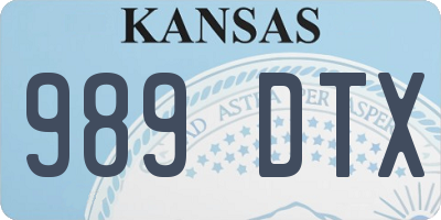 KS license plate 989DTX