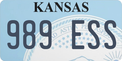 KS license plate 989ESS