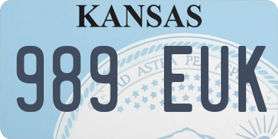 KS license plate 989EUK