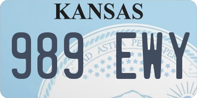 KS license plate 989EWY