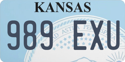 KS license plate 989EXU