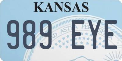 KS license plate 989EYE