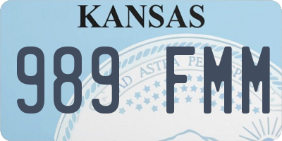 KS license plate 989FMM