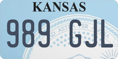 KS license plate 989GJL