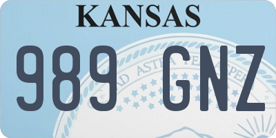 KS license plate 989GNZ