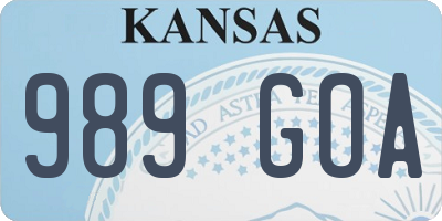 KS license plate 989GOA