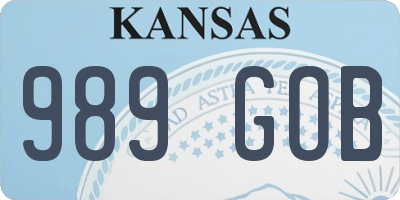 KS license plate 989GOB