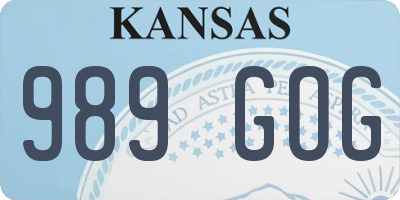 KS license plate 989GOG