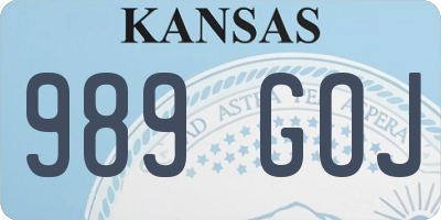 KS license plate 989GOJ