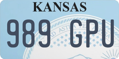 KS license plate 989GPU