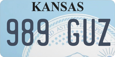 KS license plate 989GUZ