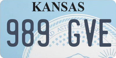 KS license plate 989GVE