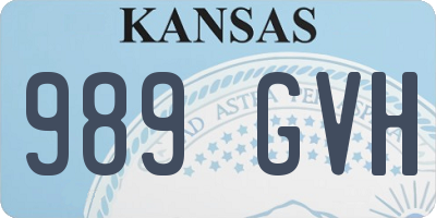 KS license plate 989GVH