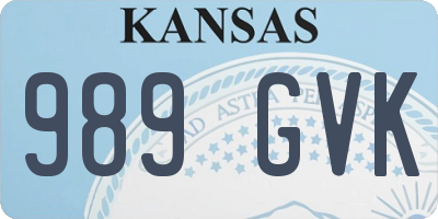 KS license plate 989GVK