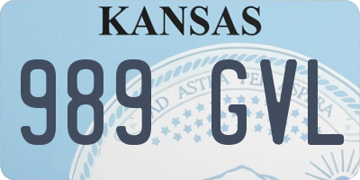 KS license plate 989GVL