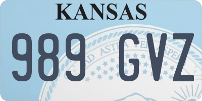 KS license plate 989GVZ