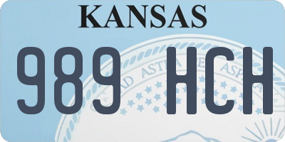 KS license plate 989HCH