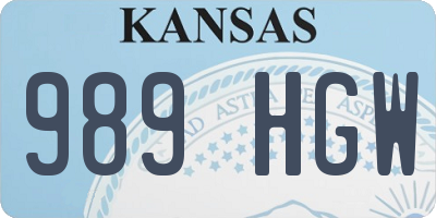 KS license plate 989HGW