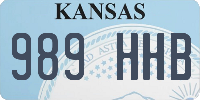 KS license plate 989HHB