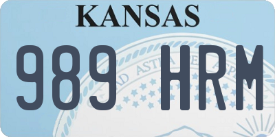KS license plate 989HRM