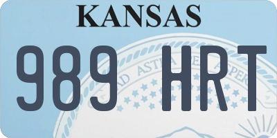 KS license plate 989HRT