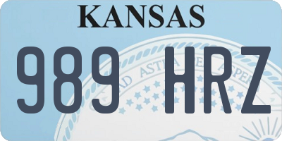 KS license plate 989HRZ