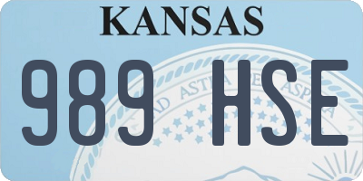 KS license plate 989HSE