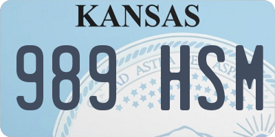 KS license plate 989HSM