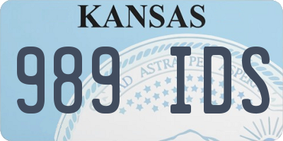 KS license plate 989IDS