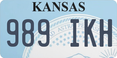 KS license plate 989IKH