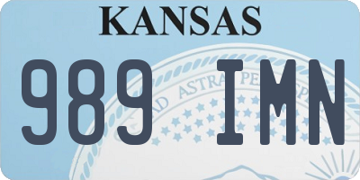 KS license plate 989IMN