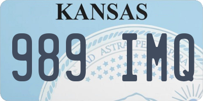 KS license plate 989IMQ