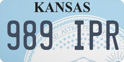 KS license plate 989IPR