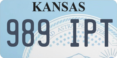 KS license plate 989IPT