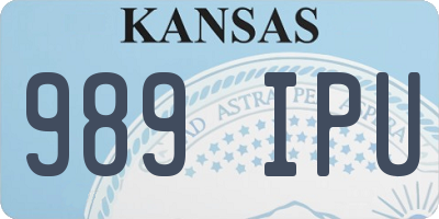 KS license plate 989IPU
