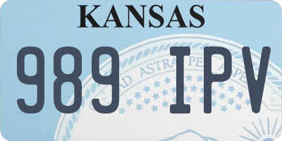 KS license plate 989IPV