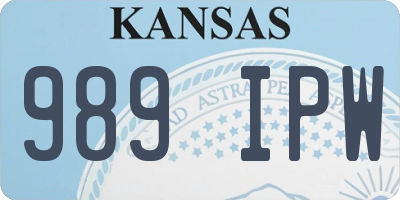 KS license plate 989IPW