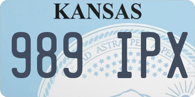 KS license plate 989IPX