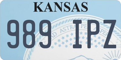 KS license plate 989IPZ