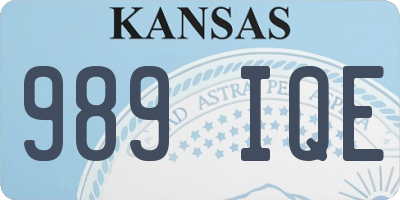 KS license plate 989IQE