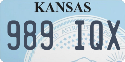KS license plate 989IQX