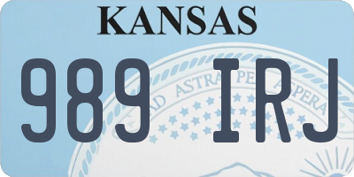 KS license plate 989IRJ