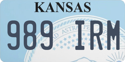 KS license plate 989IRM