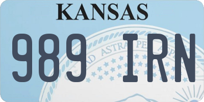 KS license plate 989IRN
