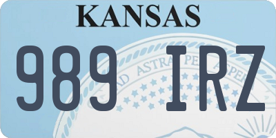 KS license plate 989IRZ